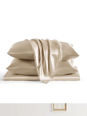 Satin Bed Sheets Set - King Size